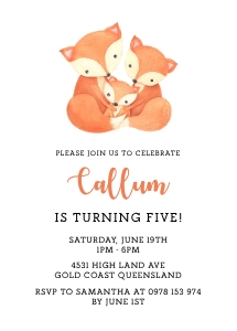 Fox Invitation design preview