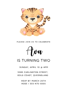 Tiger Invitation design preview