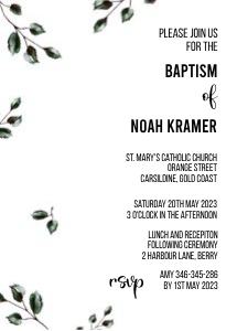 Christening Invitation 4 design preview