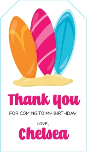 Surfing Thank You: Surfer Girl Blonde Invitation