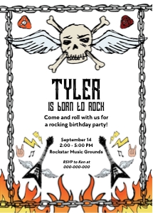 Born 2 Rock Invitation 1: Born 2 Rock Invitation 1