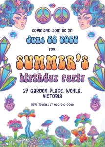 Hippie Invitation 1: Hippie Invitation 1
