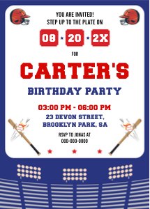 Baseball Invitation 1 design preview