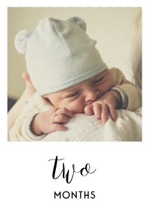 5x7 White Photo Banner - (2) Two: Basic Birthday Bundle
