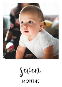 5x7 White Photo Banner - (7) Seven: Basic Birthday Bundle