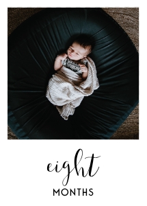 5x7 White Photo Banner - (8) Eight: Basic Birthday Bundle