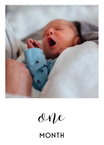 5x7 White Photo Banner - (1) One: Basic Birthday Bundle