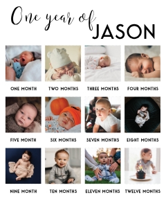 16x20 White Photo Collage: Basic Birthday Bundle