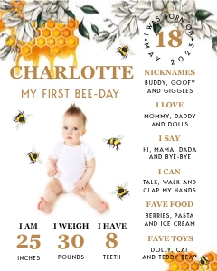 Bee Photo Milestone 16x20": Bee Photo Milestone 16x20"