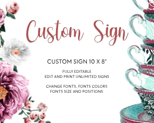 High Tea Custom Signs design preview