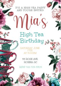High Tea Invitation1  5x7 design preview