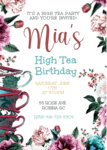 High Tea Invitation1  5x7: High Tea Invitation1  5x7