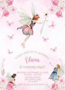 Fairy Invite 5 x 7" design preview