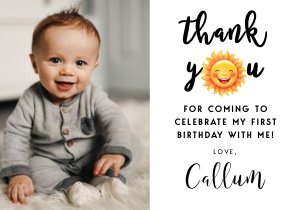 Smiley Face Thank You Card 5 x 3.5 in design preview