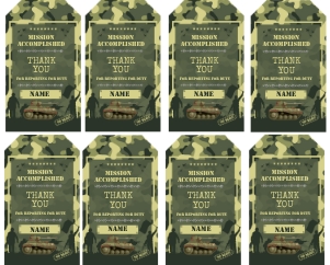 ARMY Badge ID Tags-2 (2.25" x 3.63"): Army Invitations