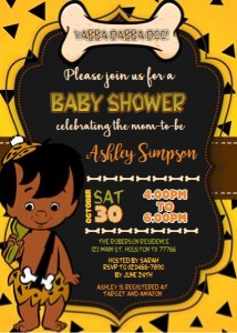 African Bam Bam baby shower set design preview