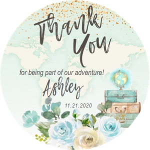 Favor tag: Adventure awaits baby shower boy