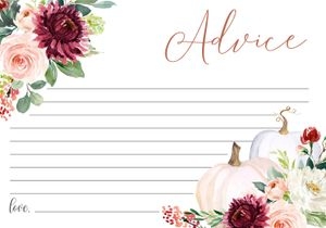 Advice card: Fall In love bridal shower set