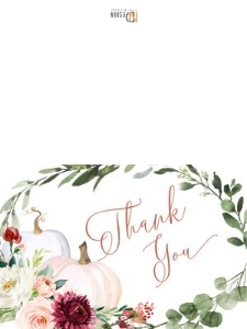 Thank you card: Fall In love bridal shower set