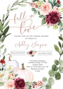 Invitation: Fall In love bridal shower set