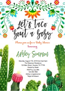Fiesta baby shower white set design preview