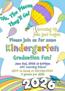 Graduation invitation design preview