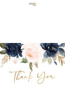 Thank you card: Floral gender reveal set 3