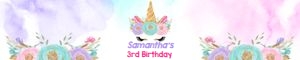 Water Bottle Label: Unicorn Birthday Set