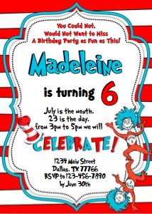 The Cat in the Hat Birthday design preview