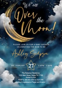 Over the moon baby shower set 1 design preview
