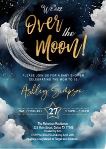 Over the moon baby shower set 2 design preview