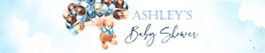 Water bottle label: Teddy bear baby shower boy set