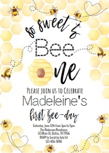 Bee 1st birthday set design preview