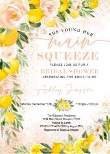 Lemon bridal shower set 2 design preview