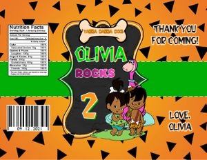 Flintstones birthday chip bag design preview