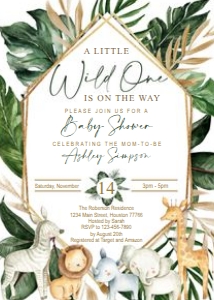 Safari baby shower set 2 design preview
