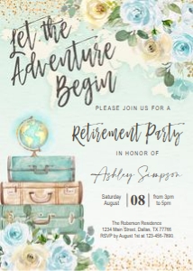 Adventure Retirement Invitation design preview