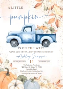 Invitation: Blue Truck Fall set