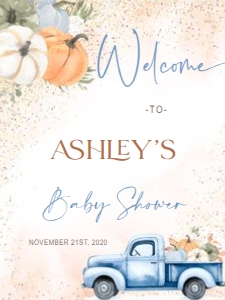 Welcome sign: Blue Truck Fall set
