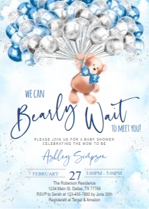 Silver Blue Teddy Bear set design preview