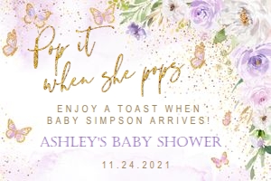 Butterfly Lavender Wine Label design preview