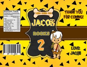 Bam Bam Birthday Chip Bag design preview