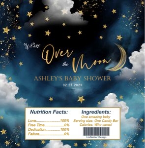 Over the moon candy wrapper boy design preview