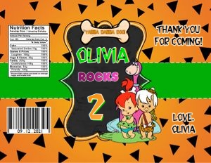 Birthday Chip bag Bam Bam Pebbles design preview
