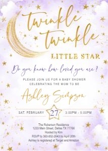 Twinkle little star Lavender set design preview