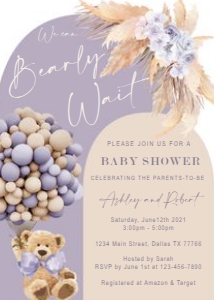 Boho Teddy Bear Lavender design preview