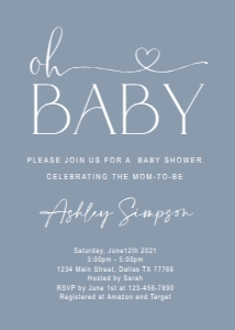 Dusty Blue Baby Shower set design preview
