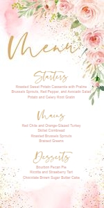Floral Blush Menu design preview