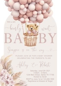 Boho Dusty Rose Teddy Bear FULL SET design preview