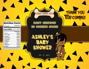 Bam Bam Baby Shower Chip Bag design preview